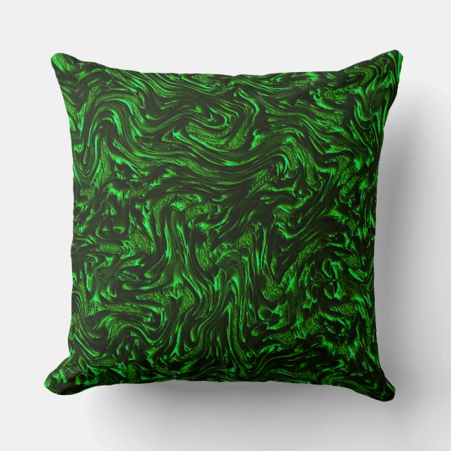 Almofada Verde metálico texturizado (Frente)