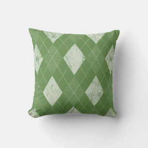 Almofada Verde monocromático afligido de Argyle