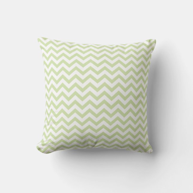 Almofada Verde prudente Chevron 16"" travesseiro x16 (Frente)