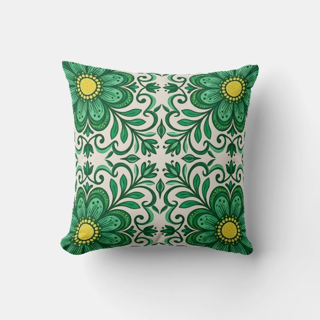 Almofada Verde Vintage  (Frente)