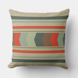 Almofada Verdes modernos do século médio e laranja