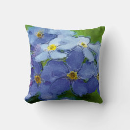 Almofada Vergissmeinnicht blau - Aquarell-Design |