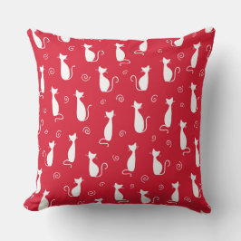 ALMOFADA VERMELHO BRILHANTE COM COSTAS BRANCAS