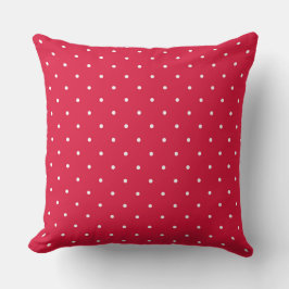Almofada Vermelho Carmesim e pontos brancos 2