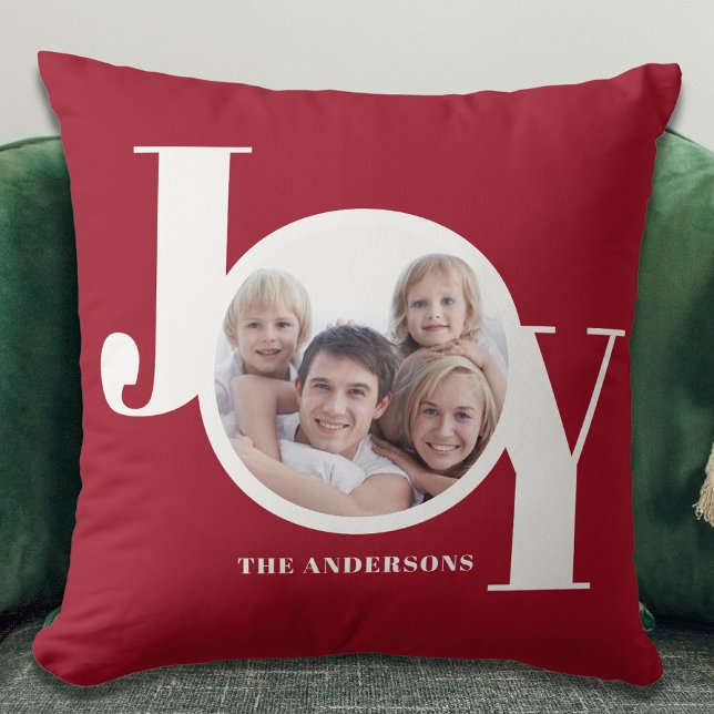 Almofada Vermelho de Fotografia Personalizada de Feriado de (Criador carregado)