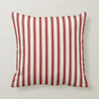 Almofada Vermelho de tiquetaque clássico e creme do teste