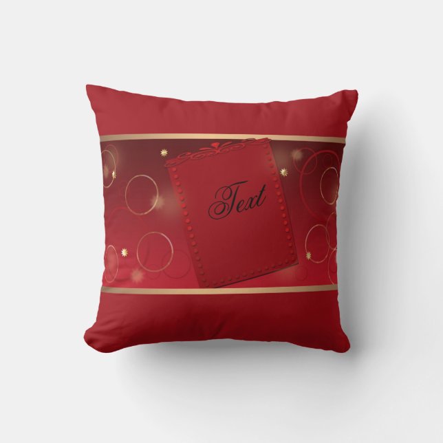 Almofada Vermelho, decoração de férias, feriado (Frente)