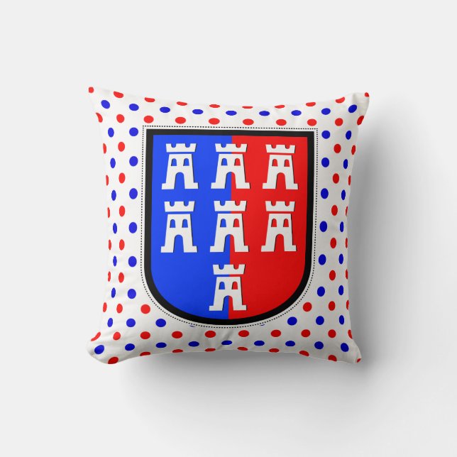 Almofada Vermelho e Azul, tem que ser (Frente)