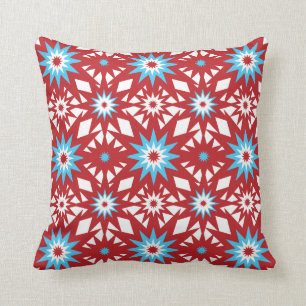 Almofada Vermelho e design de Starburst do teste padrão de