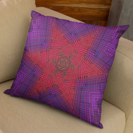 Almofada Vermelho e Roxo de Mandala