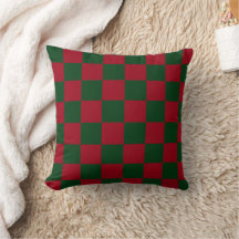 Vermelho e Verde Clássico Xadrez Natalino Estampad