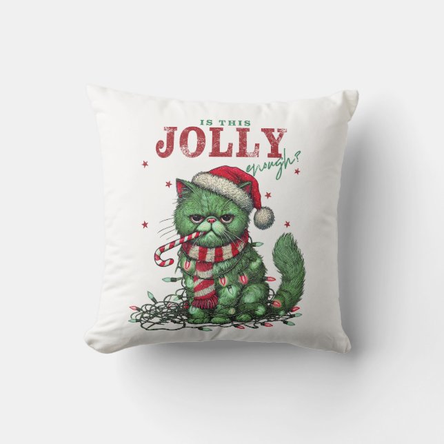 Almofada (Vermelho) Feriado Grumpy Cat (Frente)