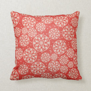 Almofada Vermelho, fora do branco, travesseiro decorativo