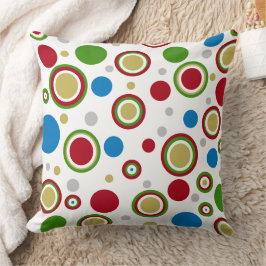 Almofada Vermelho Natal Verde Azul Dourado Prata Bolinhas