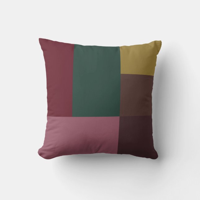 Almofada Vermelho Natal Verde Dourado Rosa Marrom Bloco de  (Frente)