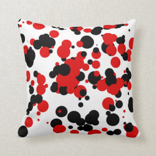 Almofada Vermelho preto branco