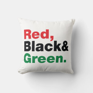 Almofada Vermelho, preto & verde