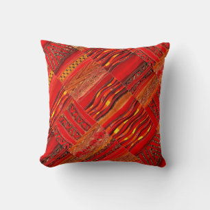 Almofada Vermelho verdadeiro de Kente