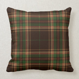 Almofada Vermelho verde de Brown do Scottish na moda da