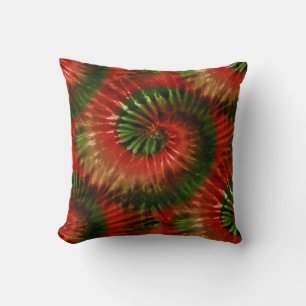 Almofada Vermelho Verde e Dourado Corante Estribo Espiral