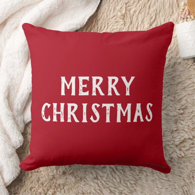 Almofada Vermelho Verde Feliz Natal Alegria para o Mundo (Cobertor)