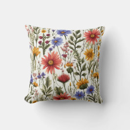 Almofada Vermelhos, Azuis, Amarelos Flores e outras Flores