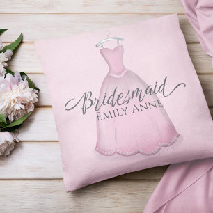 Almofada Vestido de Cabelo Rosa de Bridesmaid