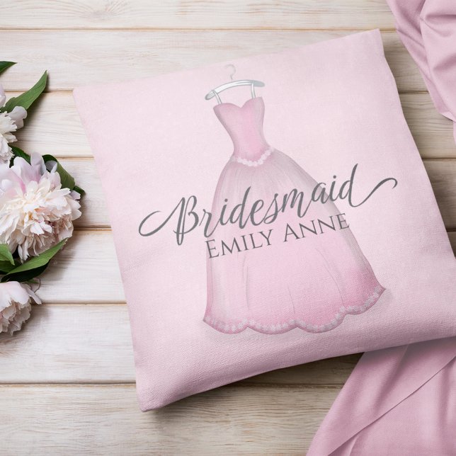 Almofada Vestido de Cabelo Rosa de Bridesmaid (Criador carregado)