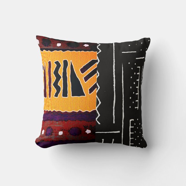 Almofada Vestuário Africano Contemporâneo De Lama (Frente)