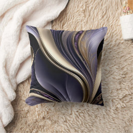 Almofada Véu Dourado - Abstrato Luxuoso em Ouro e Violeta