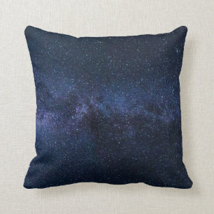 Almofada Via Láctea azul do céu nocturno das estrelas &