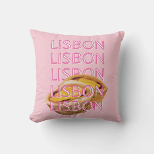Almofada Viagem Art de Lisboa, Portugal, rosa, pré-disquete