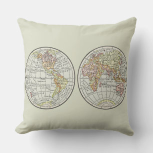 Almofada Viagem Globe Map Earth 1916 World Atlas