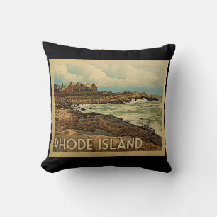 Almofada Viagens vintage Costeira de Rhode Island