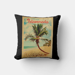 Almofada Viagens vintage da praia da palmeira de Islamorada