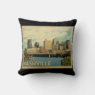 Almofada Viagens vintage de Nashville Tennessee