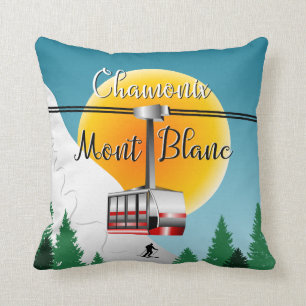 Almofada Viagens vintage Mont Blanc Chamonix