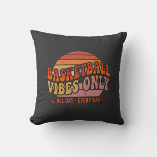 Almofada Vibrações de Basquete Apenas Pôr do Sol Vintage Es