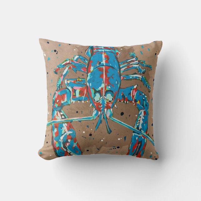 Almofada Vibrant Abstract Lobster (Frente)