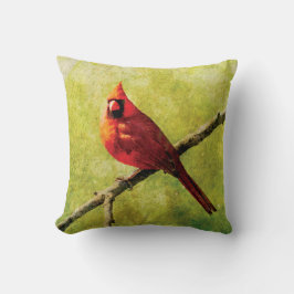 Almofada Vibrant Cardinal Throw Pillow | Nature Home Decor