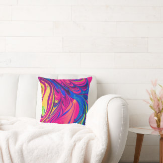 Almofada Vibrant Color Aesthetic Pattern Decorative