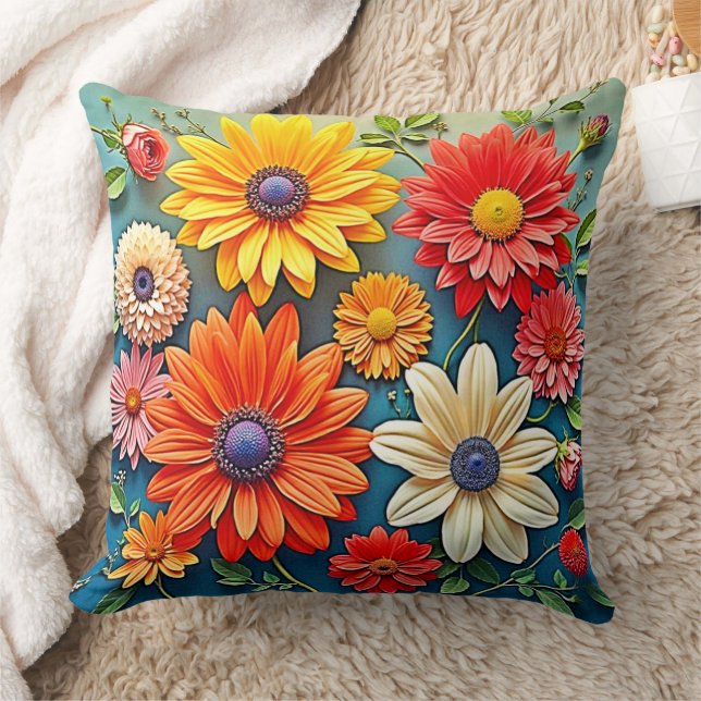 Almofada Vibrant Floral Fantasy Design (Cobertor)