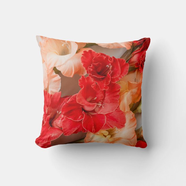 Almofada Vibrant Gladiolus flowers (Frente)