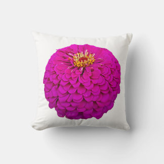 Almofada Vibrant Pink Zinnia Flower Throw PilloThrow Pillow