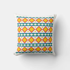 Almofada Vibrant Tibetan Art Square Pillow | Colorful Boho
