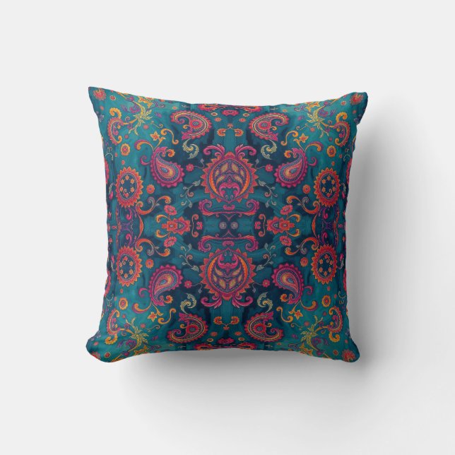 Almofada Vibrante Boho Paisley (Frente)