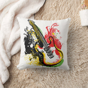 Almofada Vibrante Groove Retrô: Espalhamento de Guitarra El