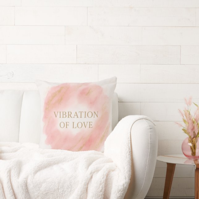 Almofada Vibration of Love Throw Pillow – Elegant Pink and  (Sofá)