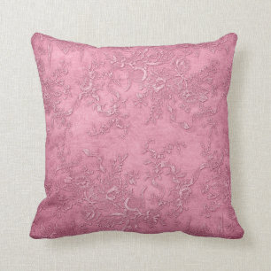 Almofada Victorian cor-de-rosa floral do vintage das
