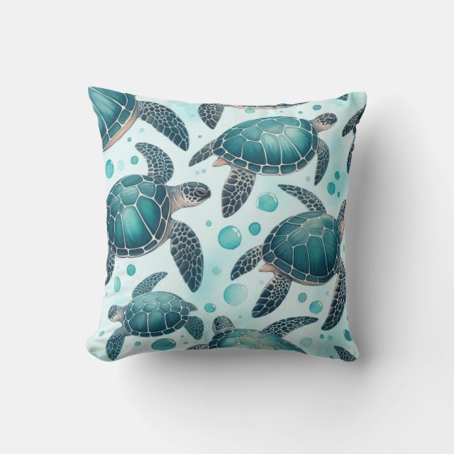 Almofada Vida das Tartarugas Marinhas (Frente)